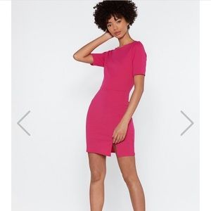 Pink fitting dress